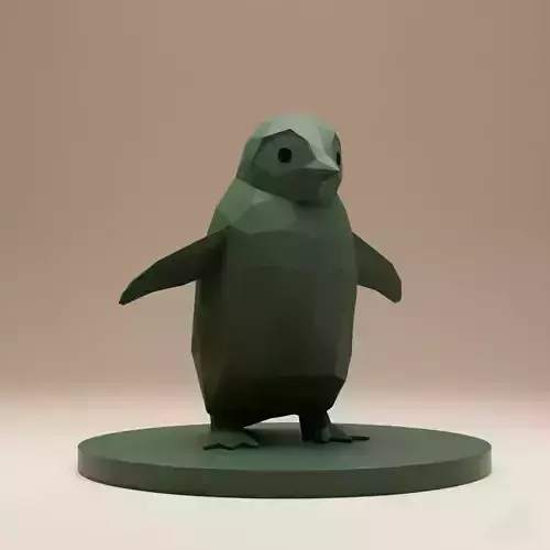 low poly penguin Sculpture