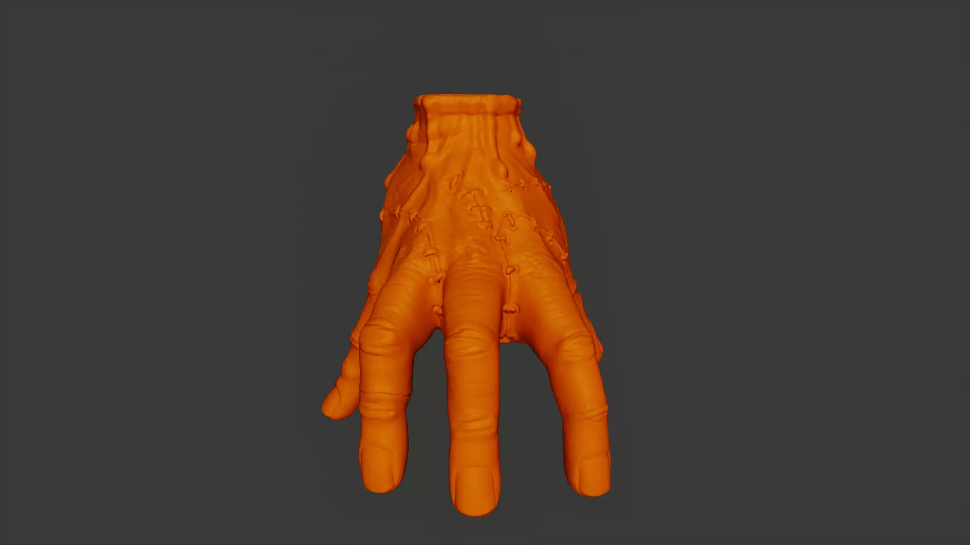 Spooky Stitched Hand Candle 3D print model_3