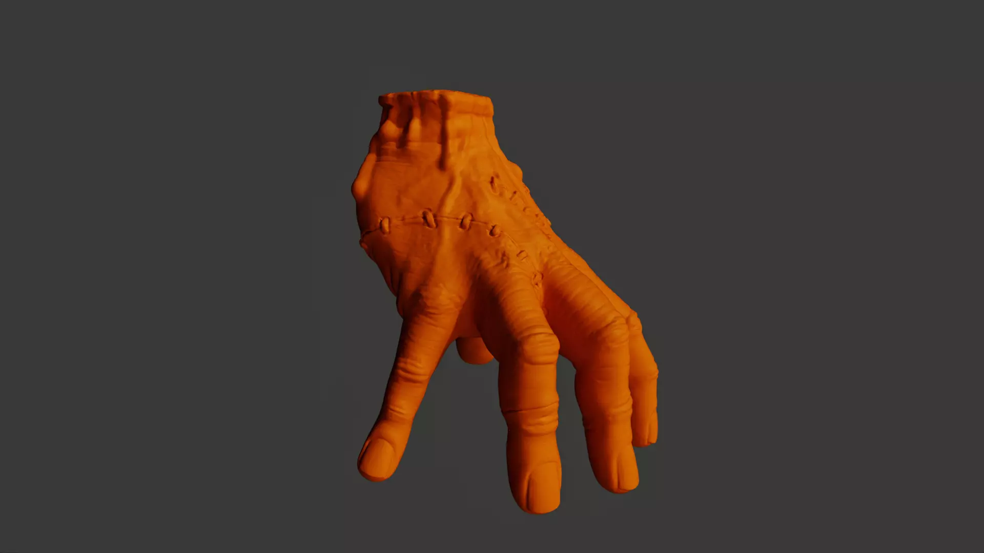 Spooky Stitched Hand Candle 3D print model_4