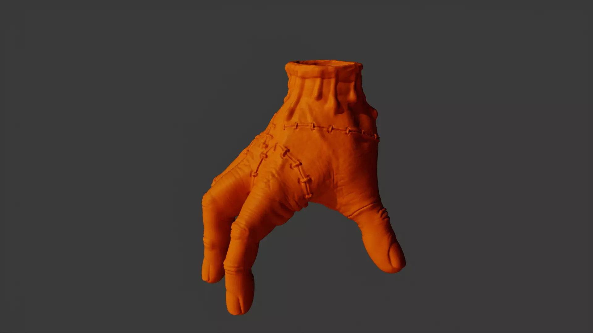Spooky Stitched Hand Candle 3D print model_0