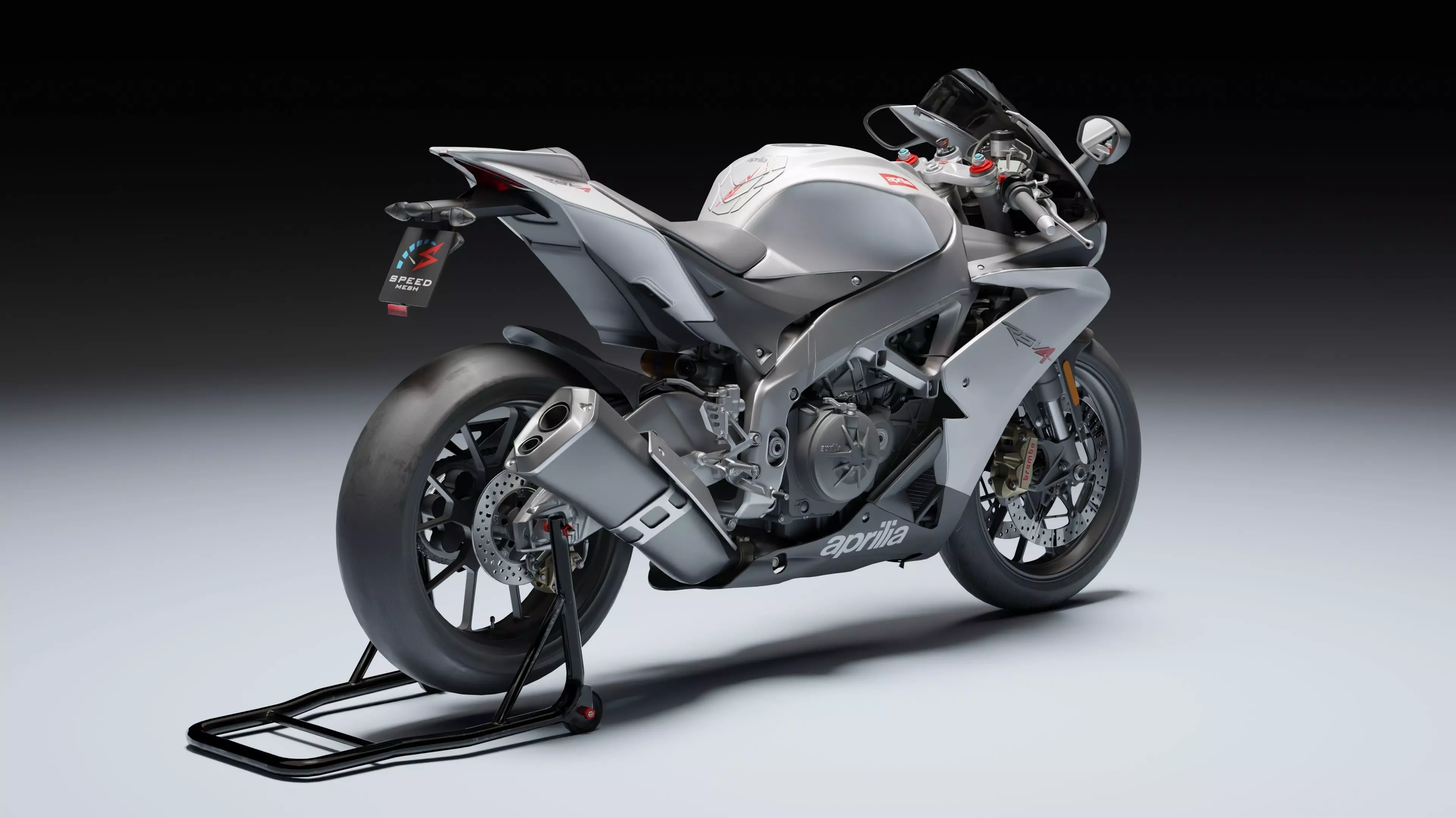 Aprilia RSV4 R 2010 Low-poly 3D model_11