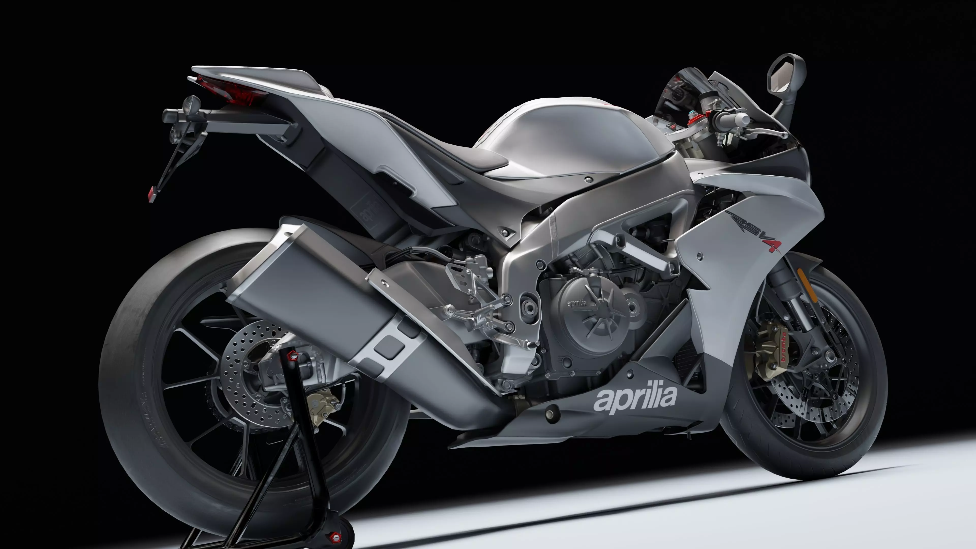 Aprilia RSV4 R 2010 Low-poly 3D model_25