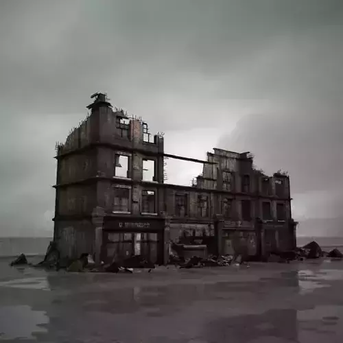 destroyed building 086 am165 3D model