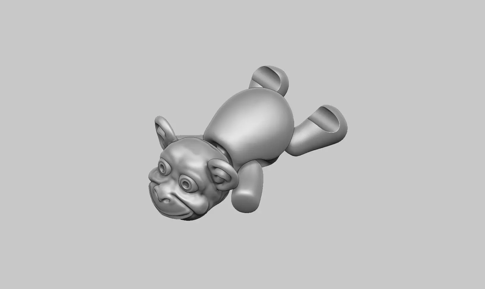 Flexi monkey cell phone stand PRINTINPLACE keychain a01 3D print model_12