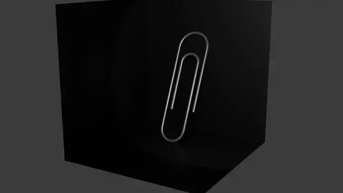 Paper Clip 3D Model made in Blender