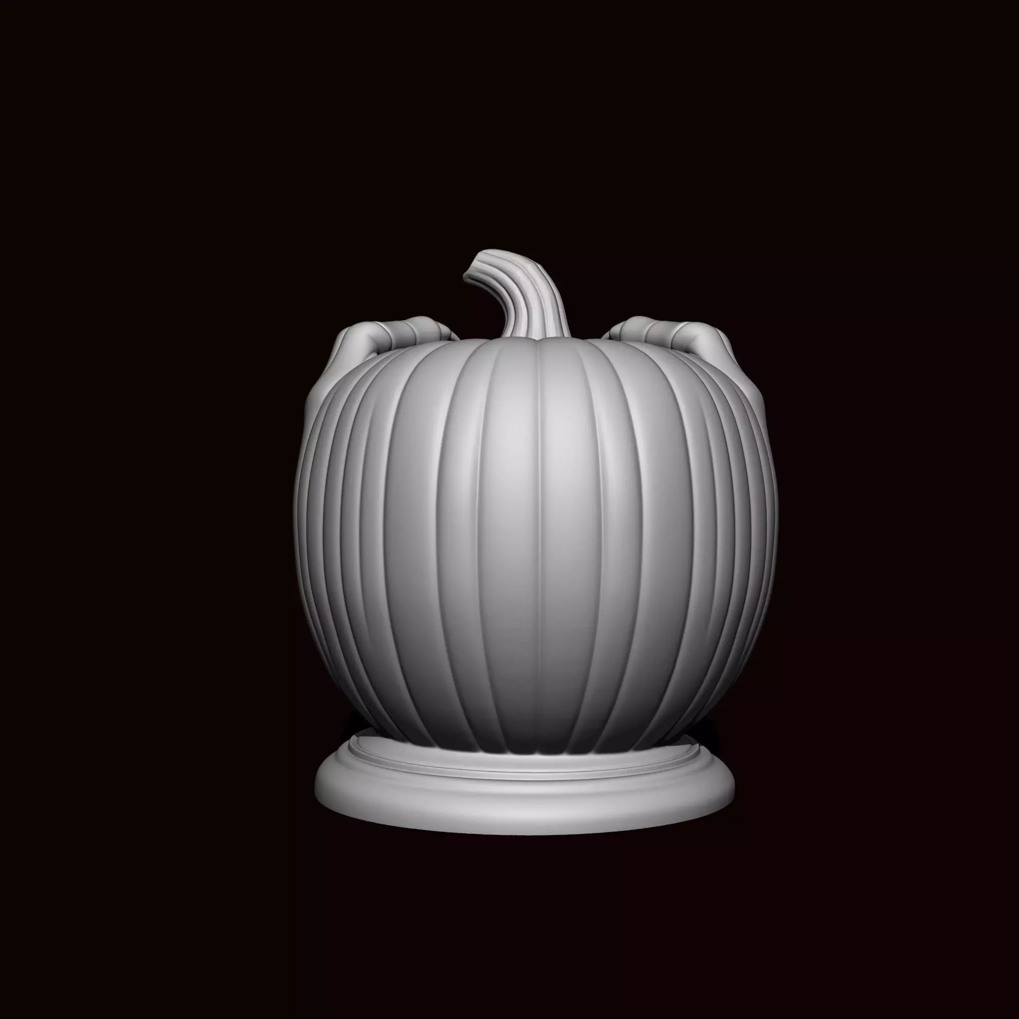Witch Skull Pumpkin Lamp 3D print model_3