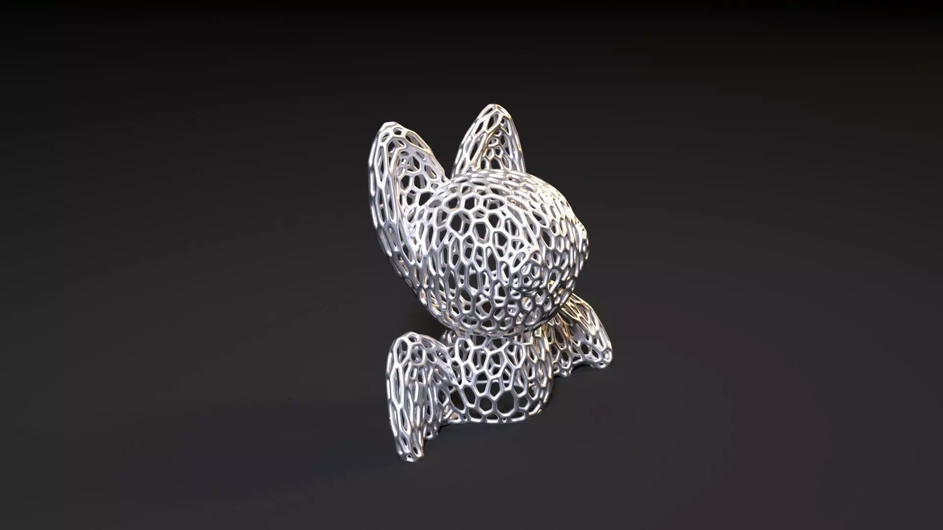 Bat Voronoi 3D print model_7