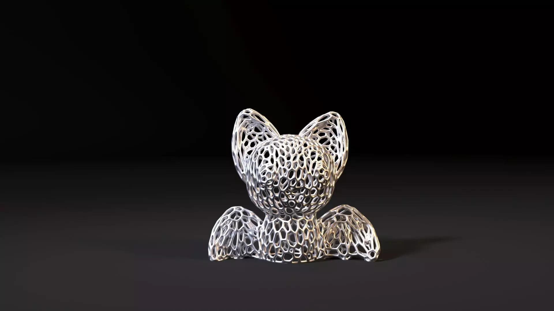 Bat Voronoi 3D print model_0