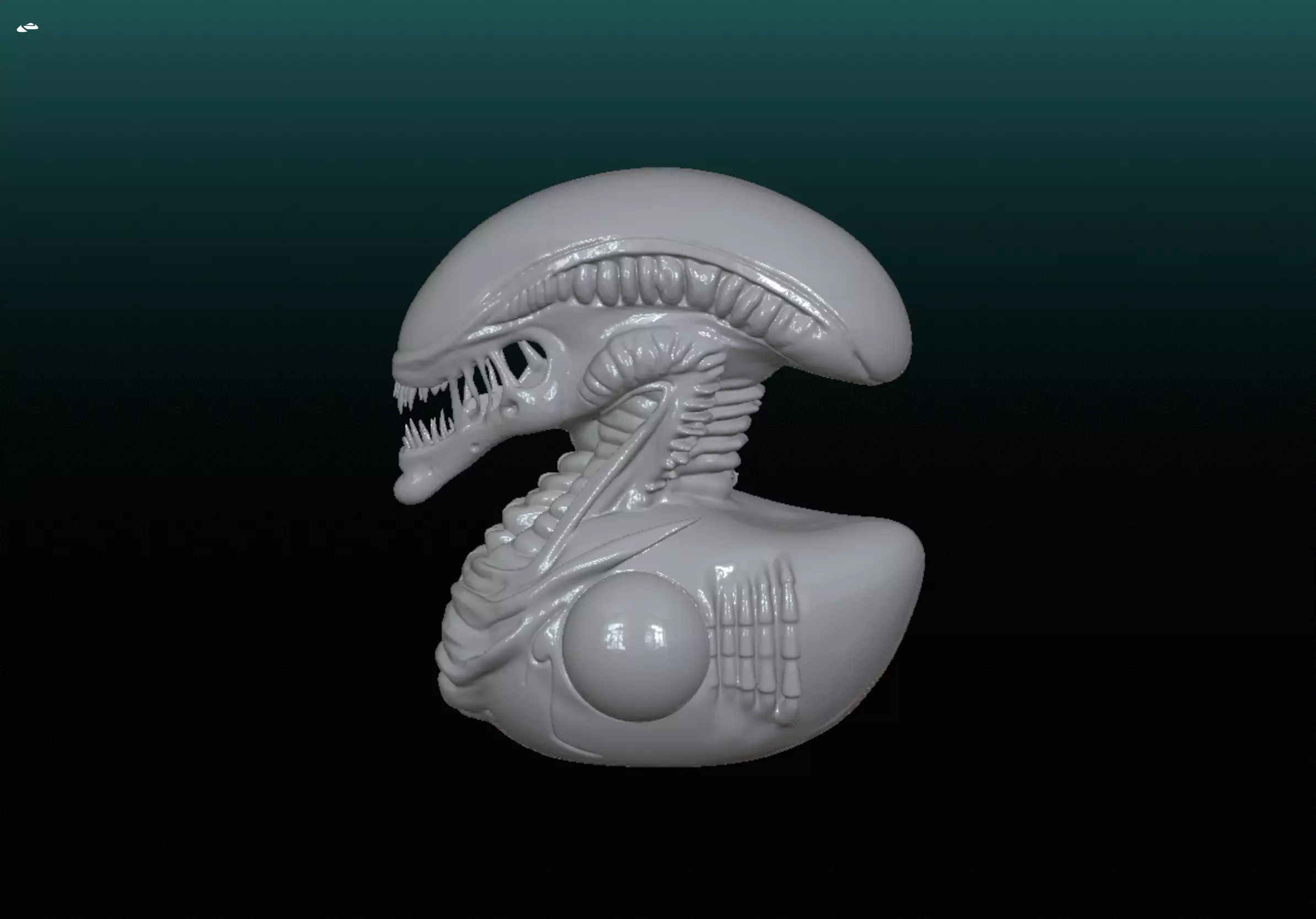 Alien Neomorph Neoduck 3D print model_3