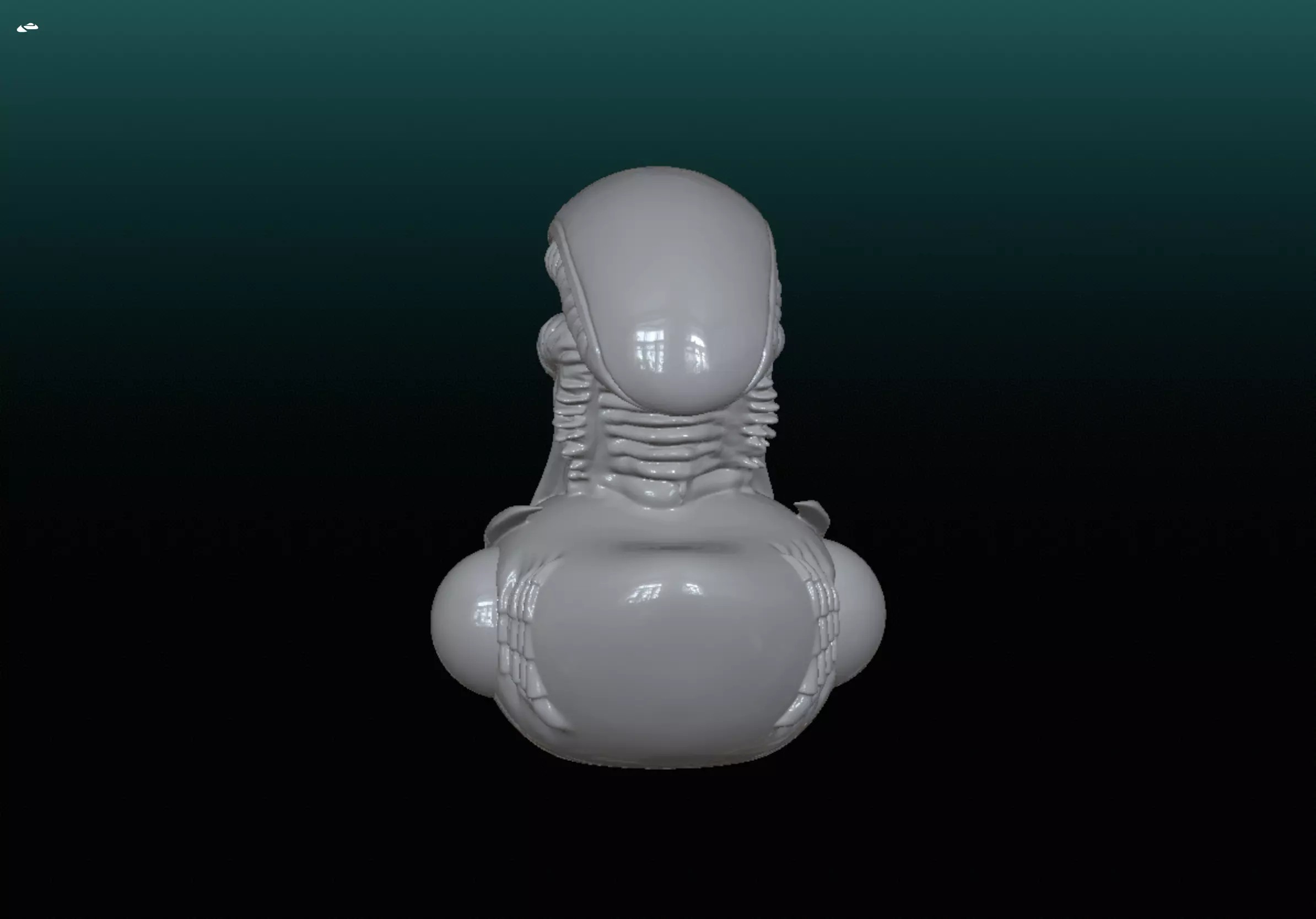 Alien Neomorph Neoduck 3D print model_2