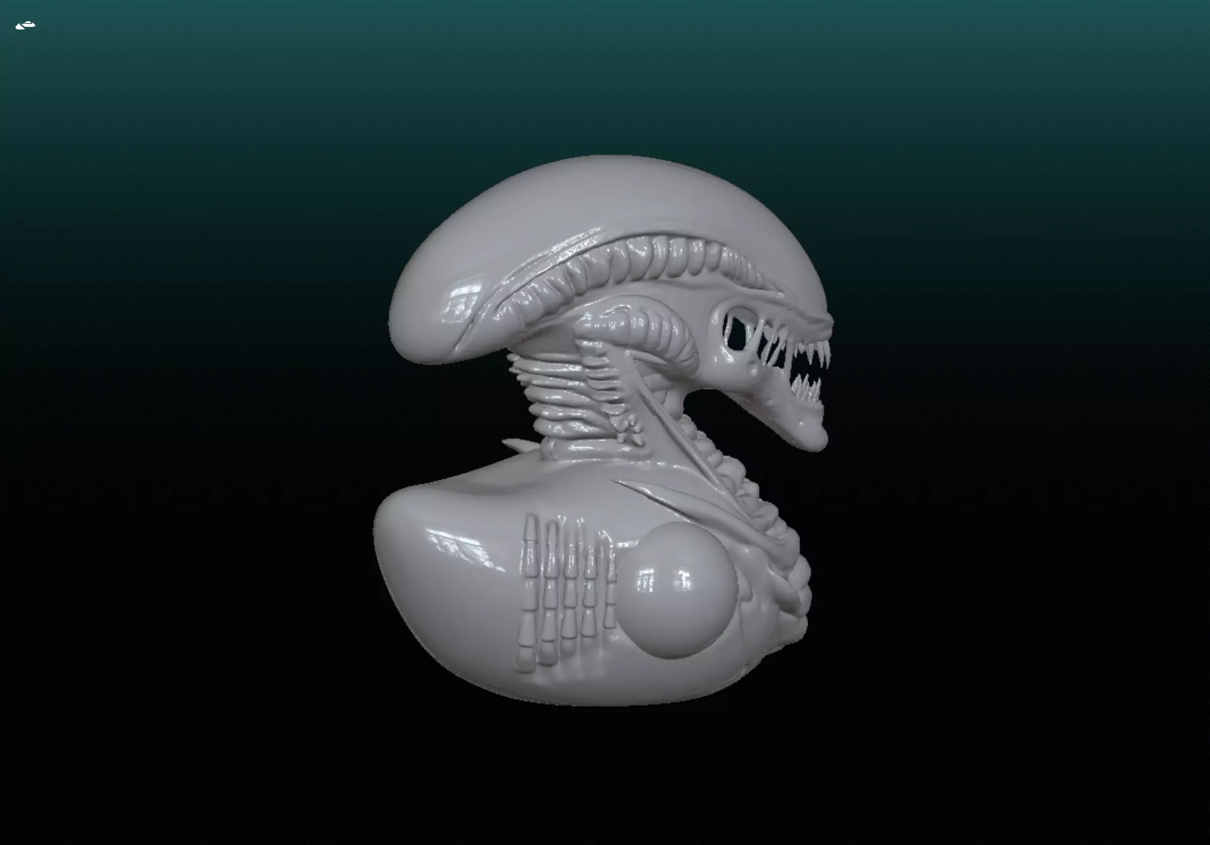 Alien Neomorph Neoduck 3D print model_1