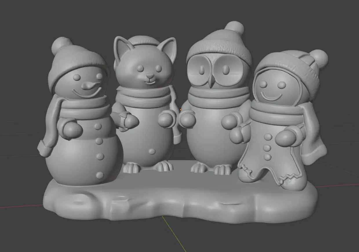 Christmas themed figuries 3D print model_1