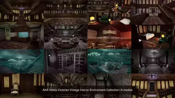 AAA Hotels Victorian Vintage Interior Environment Collection