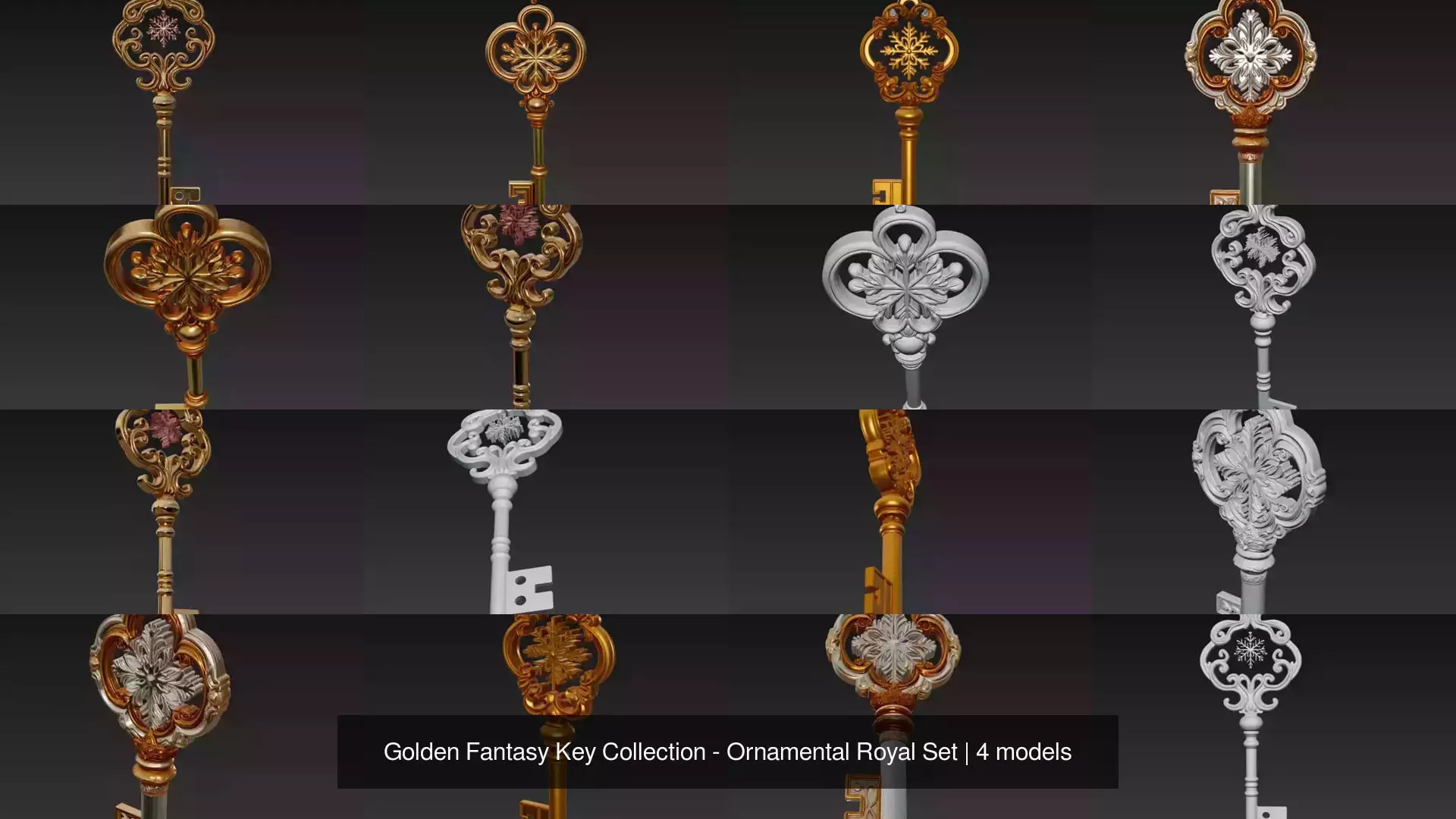 Golden Fantasy Key Collection - Ornamental Royal Set _0