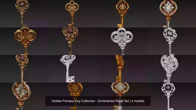 Golden Fantasy Key Collection - Ornamental Royal Set Golden Fantasy Key Collection - Ornamental Royal Set
