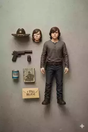 Carl Grimes -The Walking Dead  Action Figure 