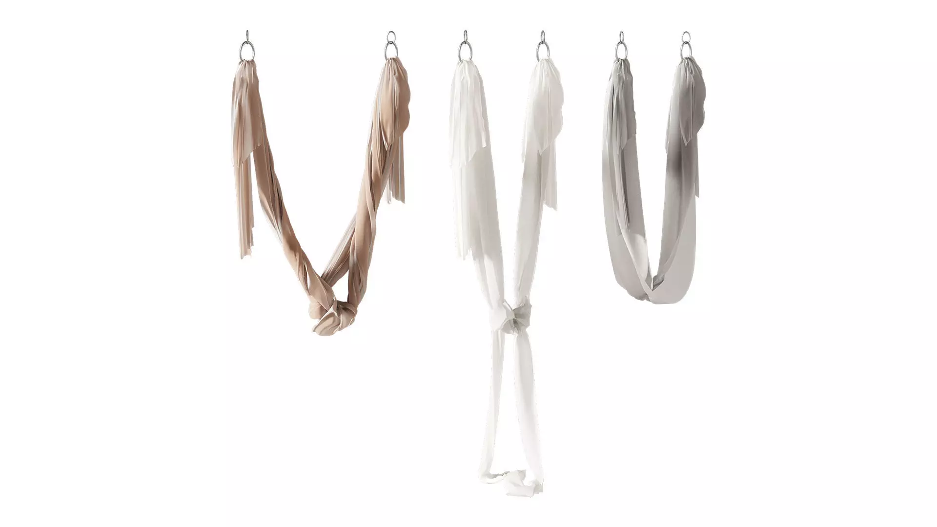 Pilates and yoga 3 airhammocks 3D model_4