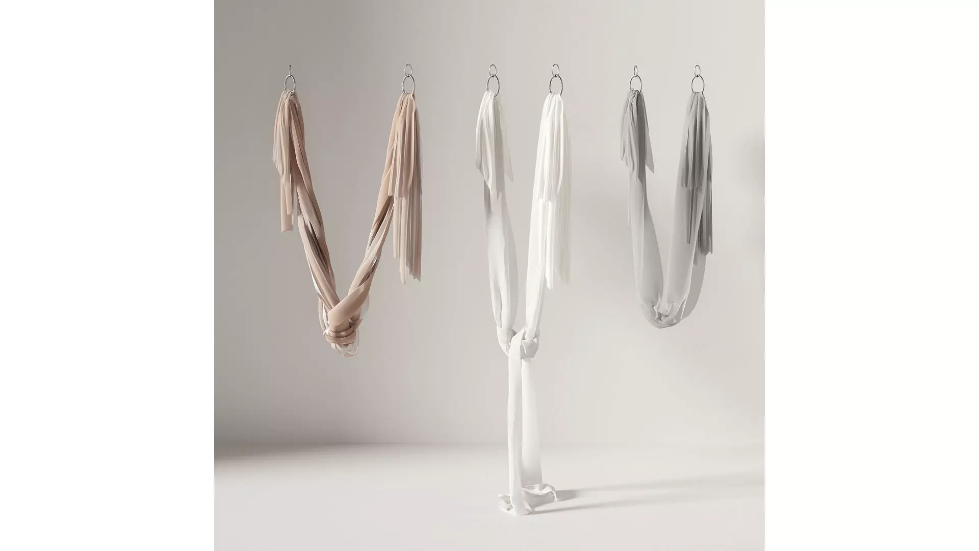 Pilates and yoga 3 airhammocks 3D model_5