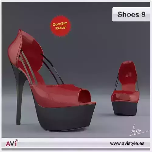 Shoe 9 65543 Low-poly 3D model