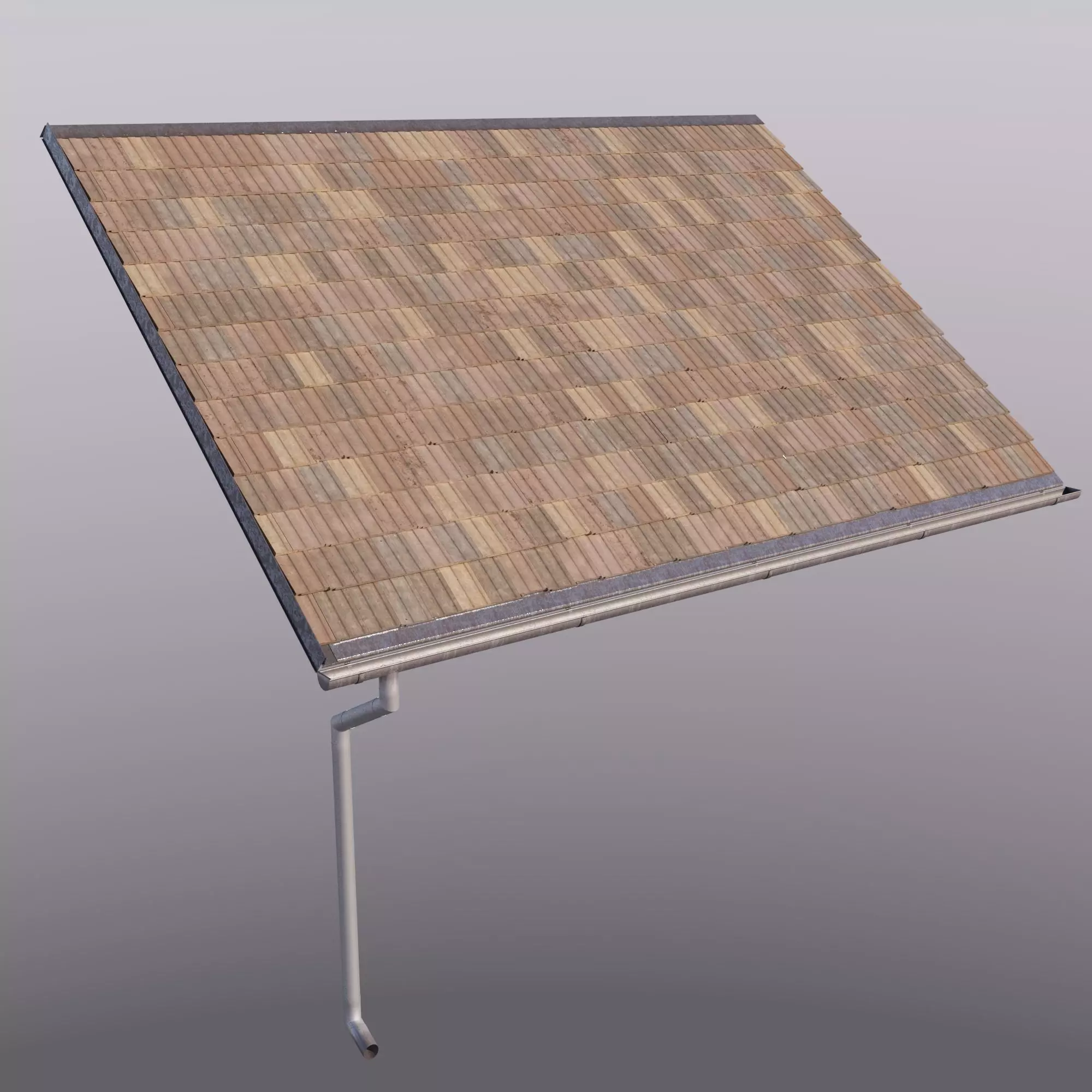 Rustic Central European roof 3D model_1