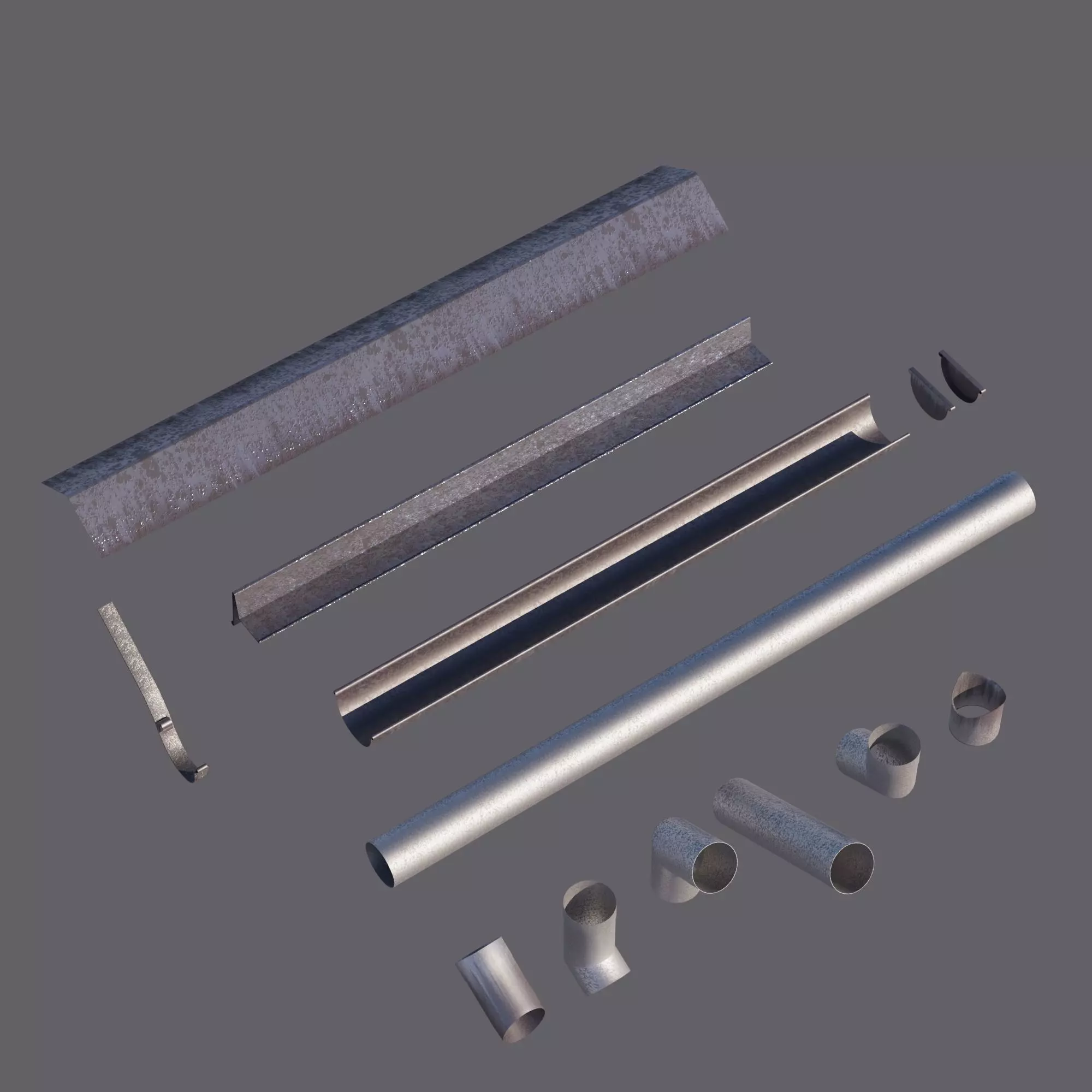 Rustic Central European roof 3D model_6