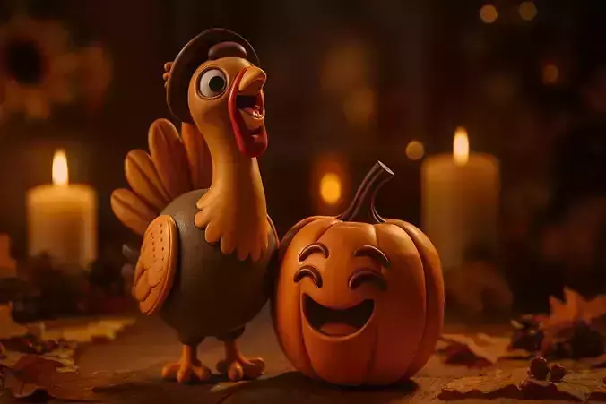 Turkey and Pumpkin Duo