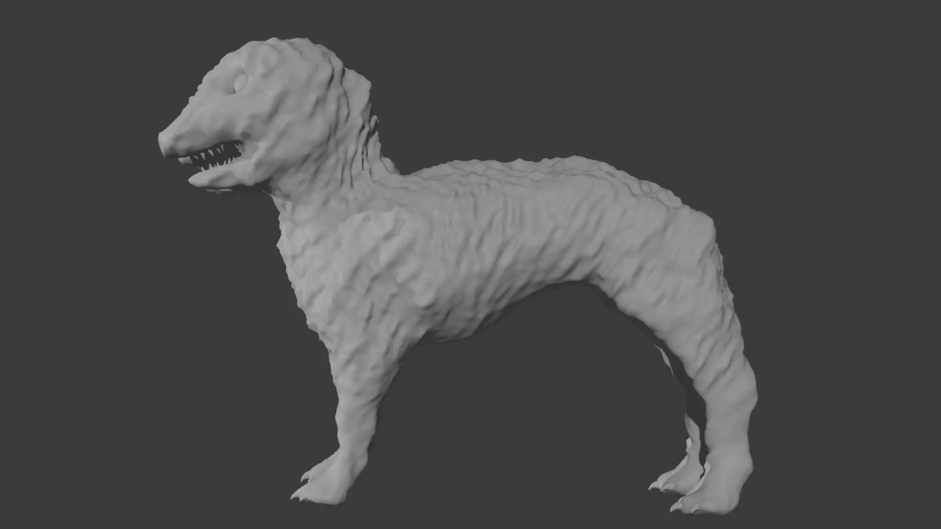 Two Face Dog 3D model_2