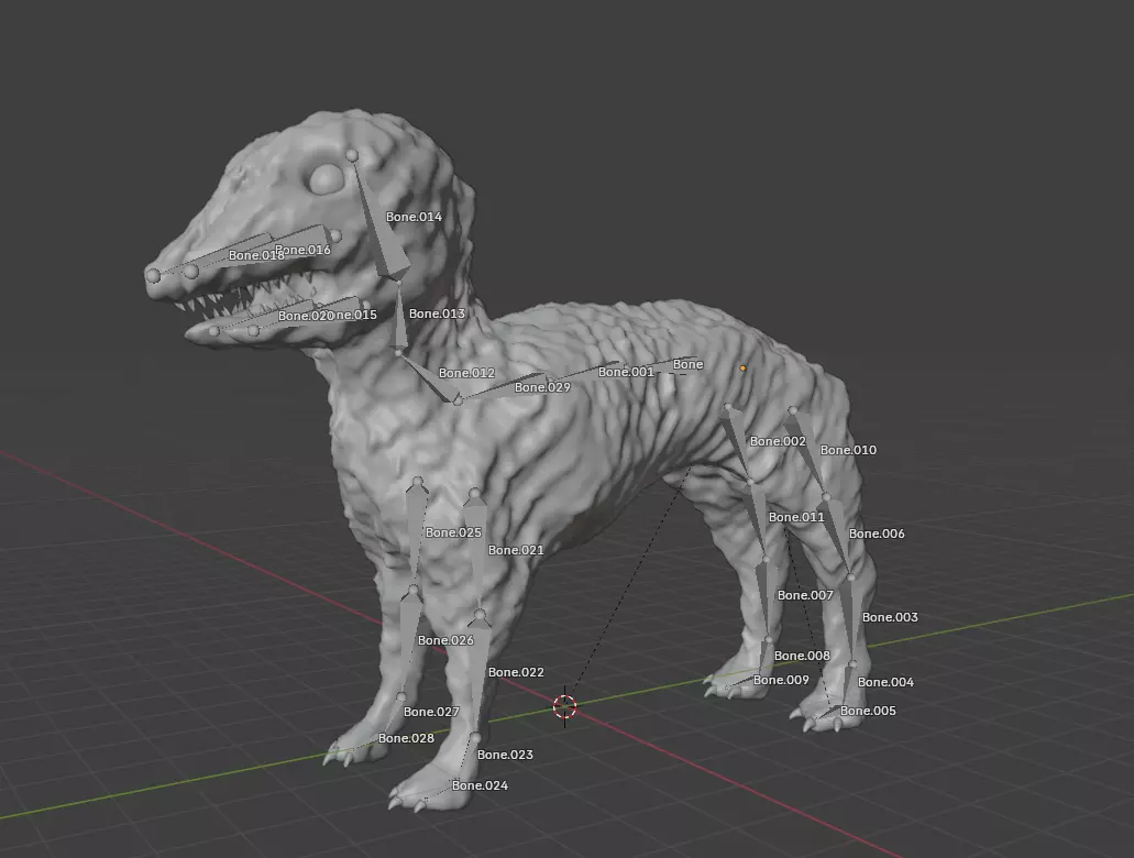 Two Face Dog 3D model_1