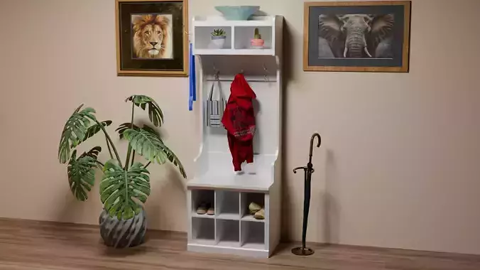 Contemporary Narrow Hall Tree