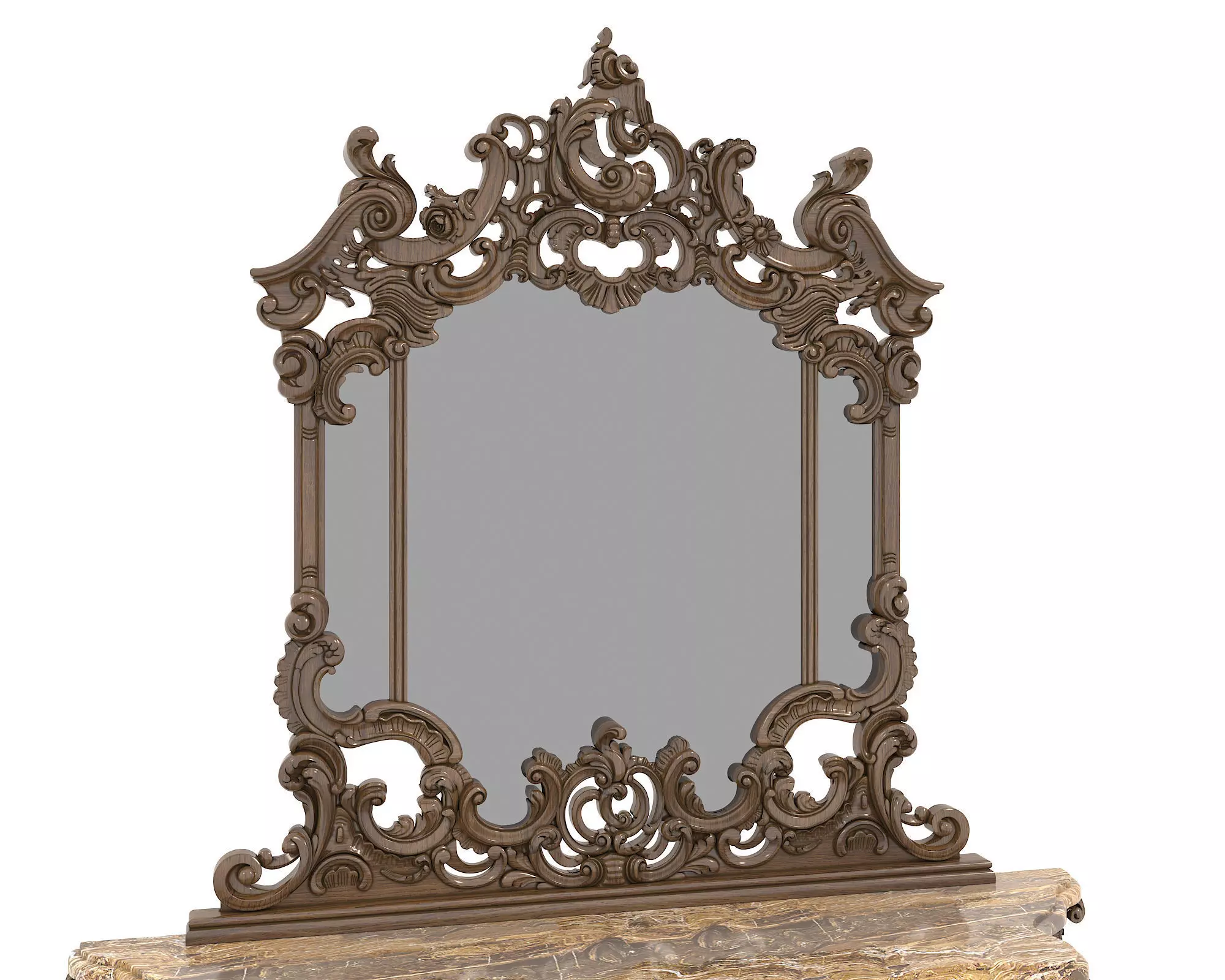 Classic European Style Console Table 3D model_6