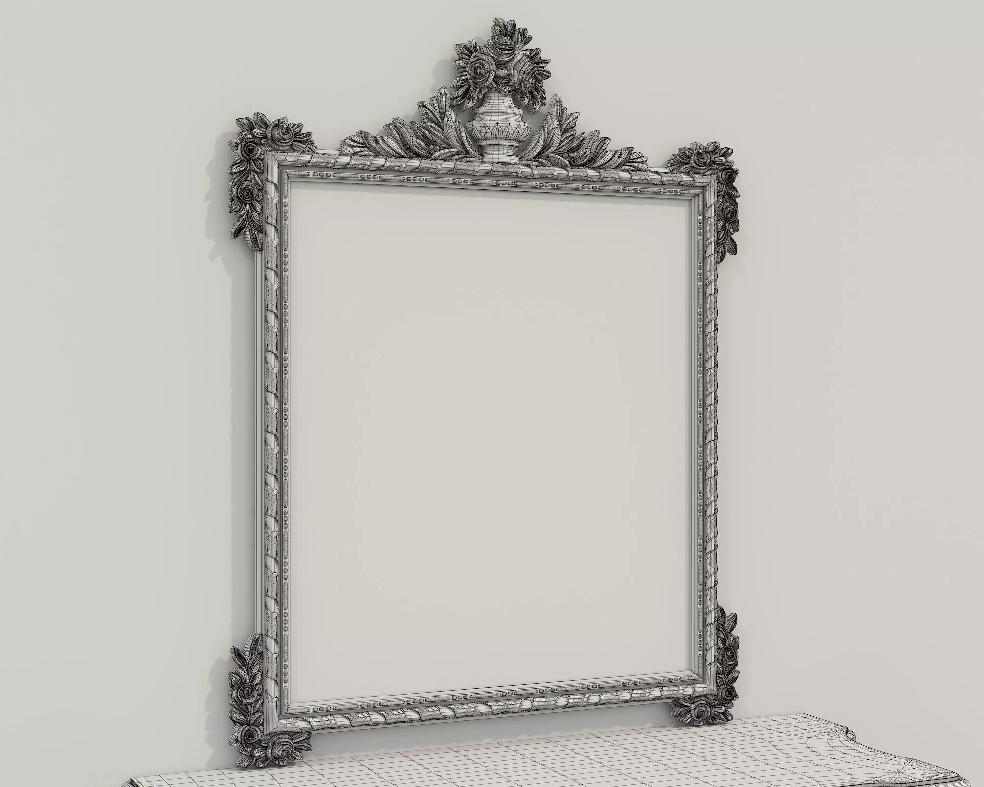 Classic European Style Console Table 7 3D model_10