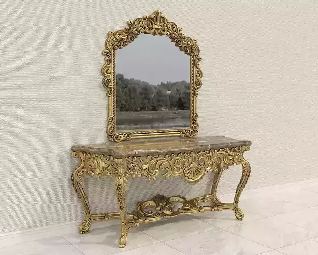 Classic European Style Console Table 11