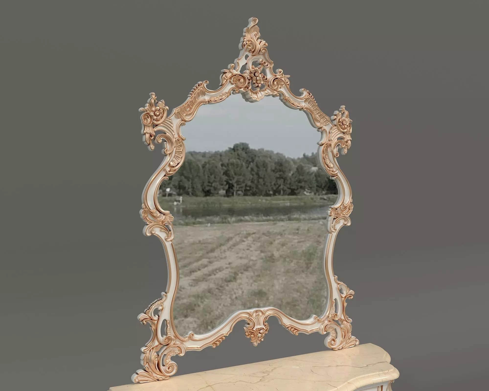 Classic European Style Console Table 12 3D model_3