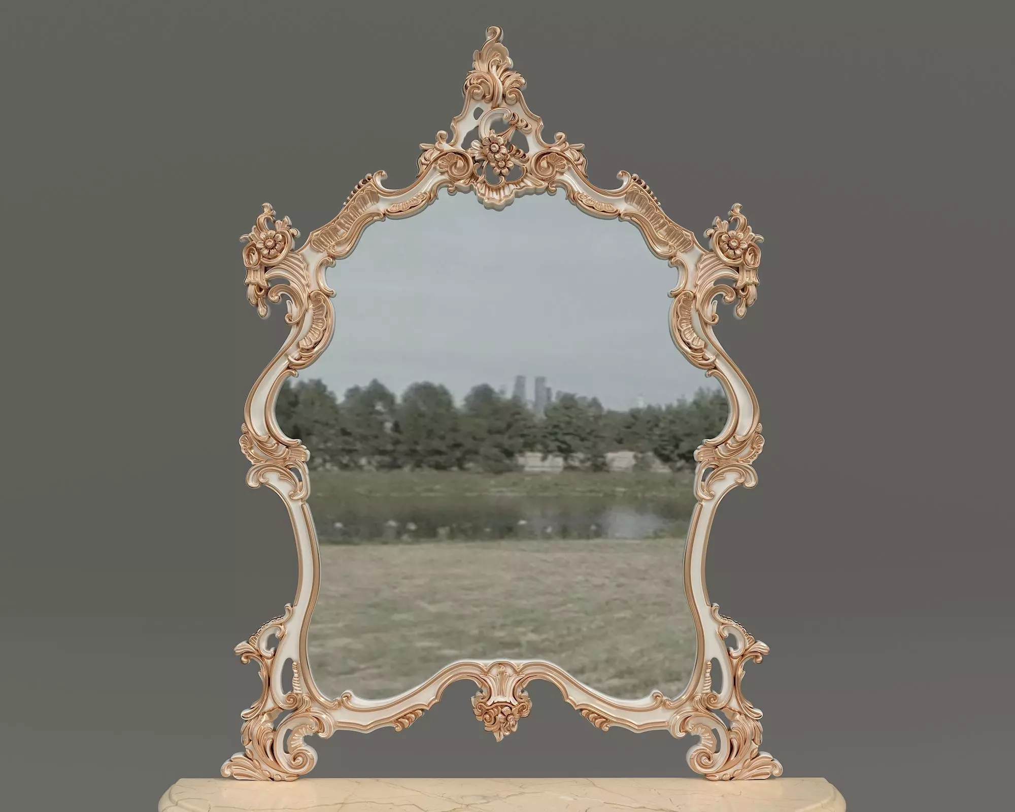 Classic European Style Console Table 12 3D model_7