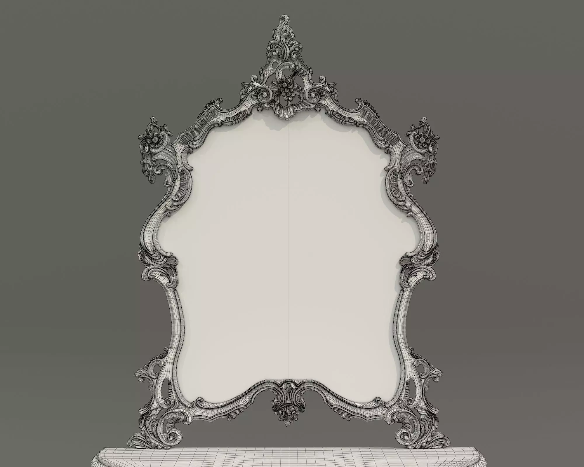 Classic European Style Console Table 12 3D model_11