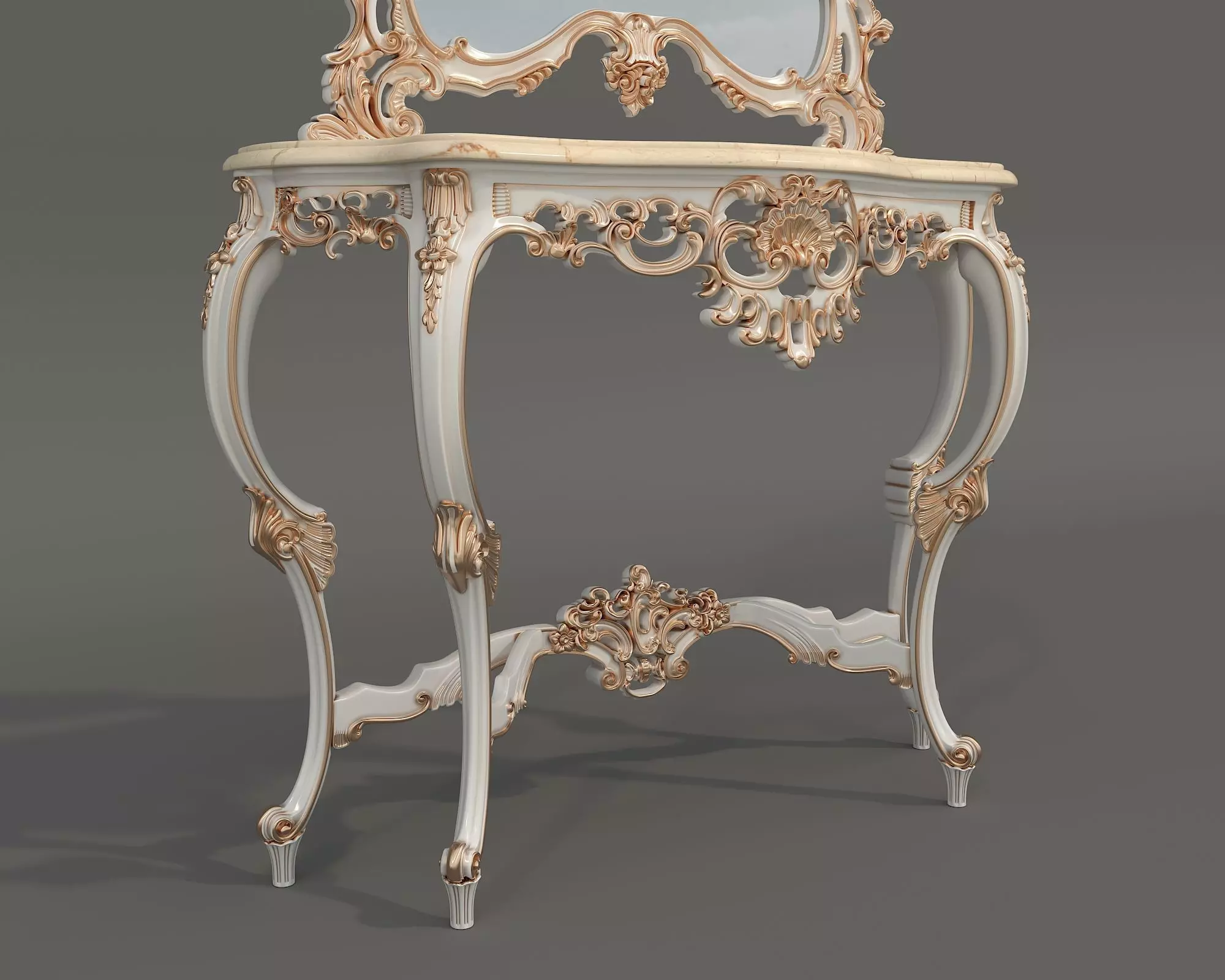 Classic European Style Console Table 12 3D model_1