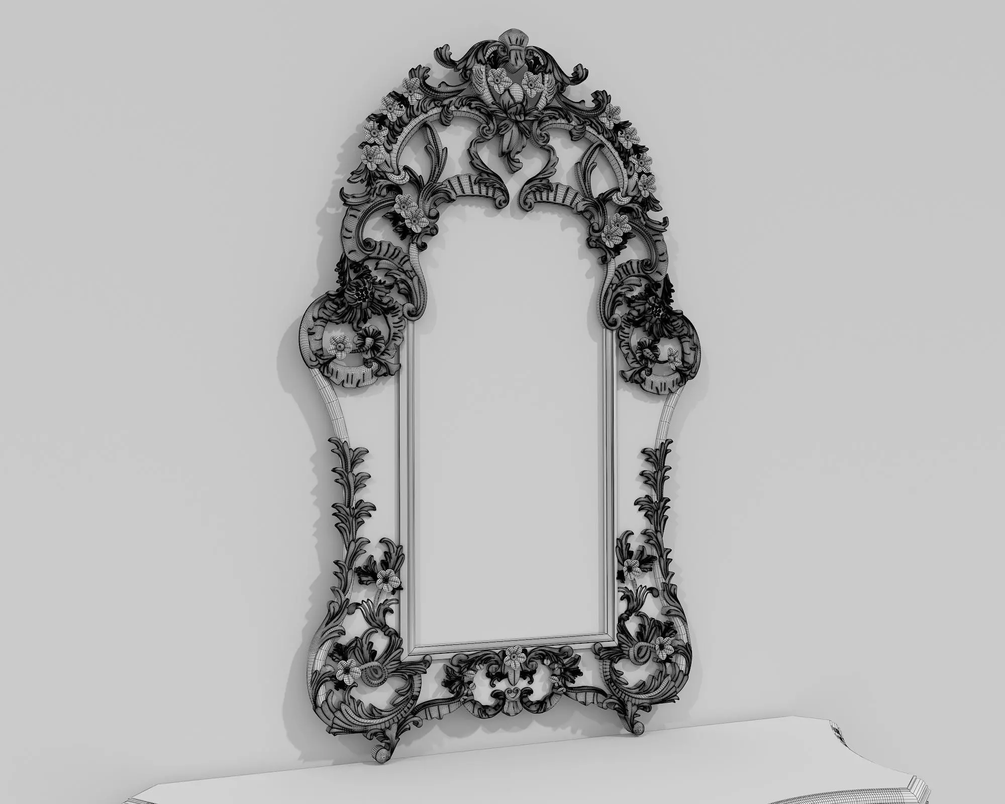 Classic European Style Console Table 15 3D model_10