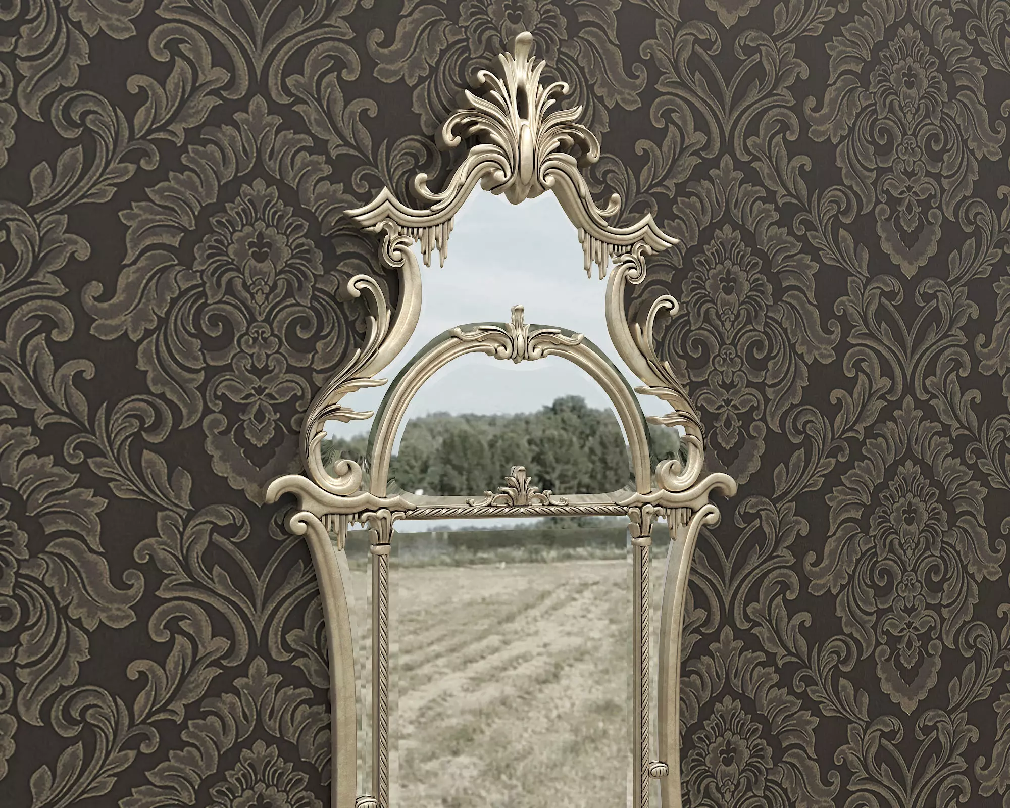 Classic European Style Console Table 17 3D model_9