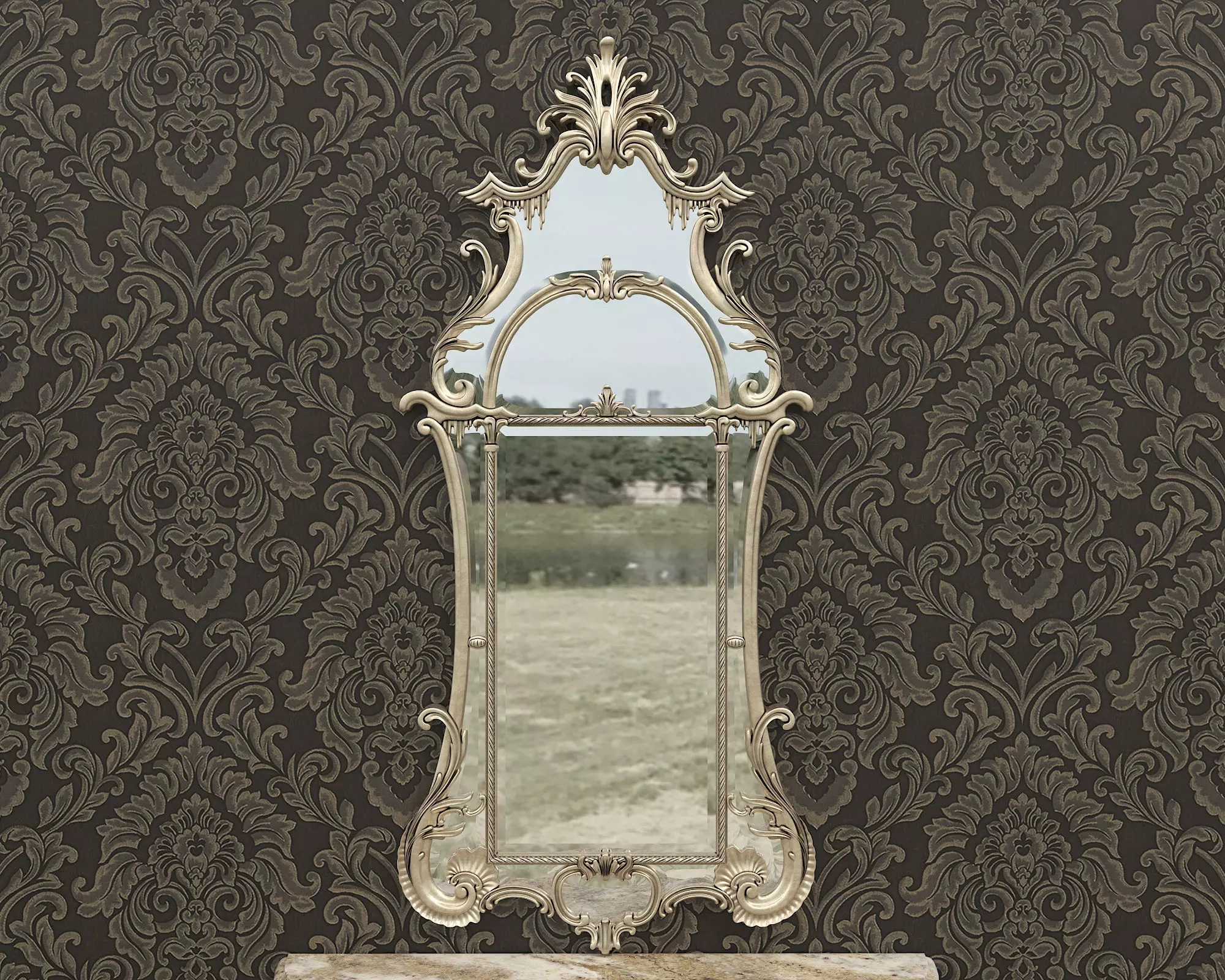 Classic European Style Console Table 17 3D model_7