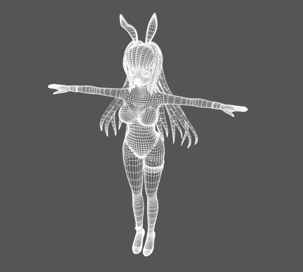 Anime Female 09 - Read Description Low-poly 3D model_16