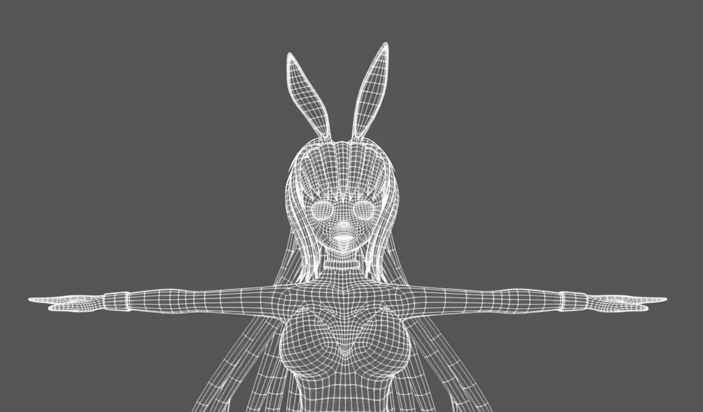 Anime Female 09 - Read Description Low-poly 3D model_18