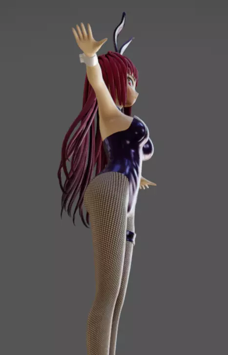 Anime Female 09 - Read Description Low-poly 3D model_11
