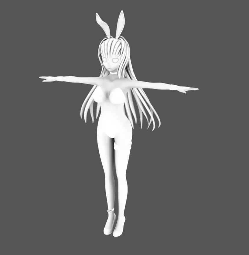 Anime Female 09 - Read Description Low-poly 3D model_14