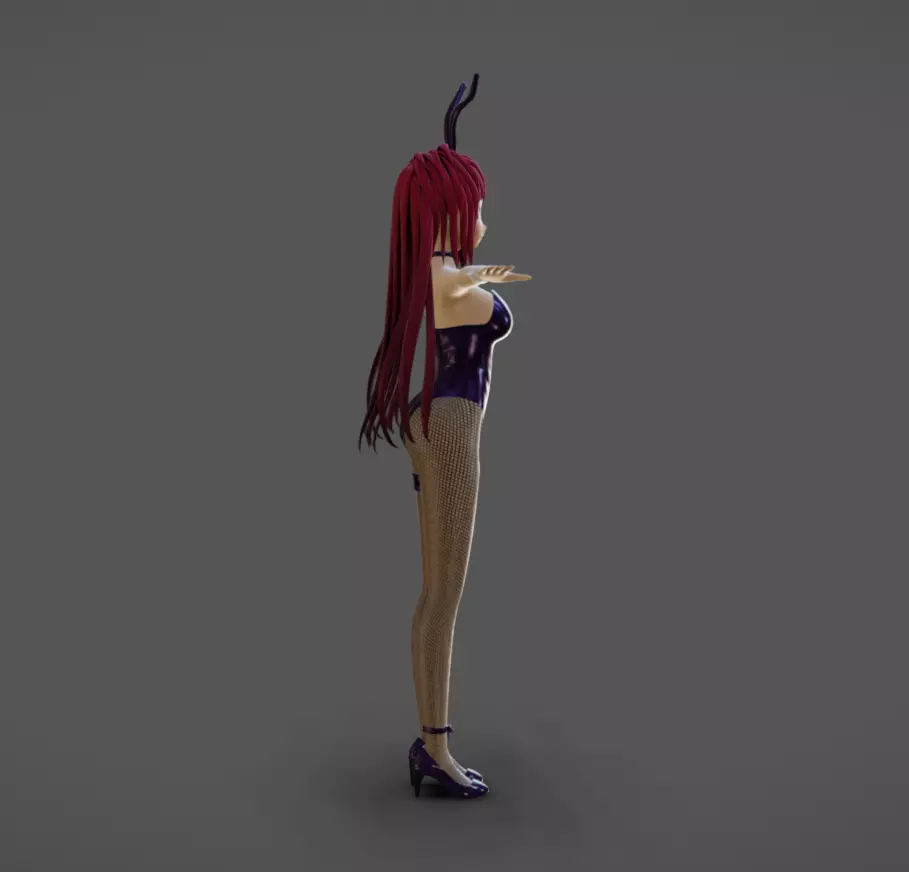 Anime Female 09 - Read Description Low-poly 3D model_2