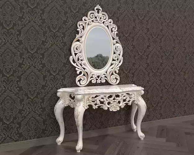 Classic European Style Console Table 19