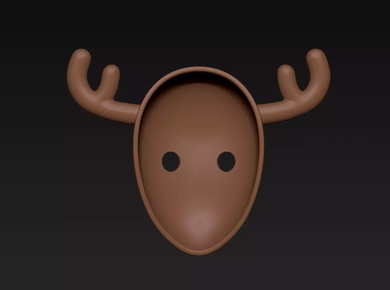 Reindeer Mask 3D print model_3