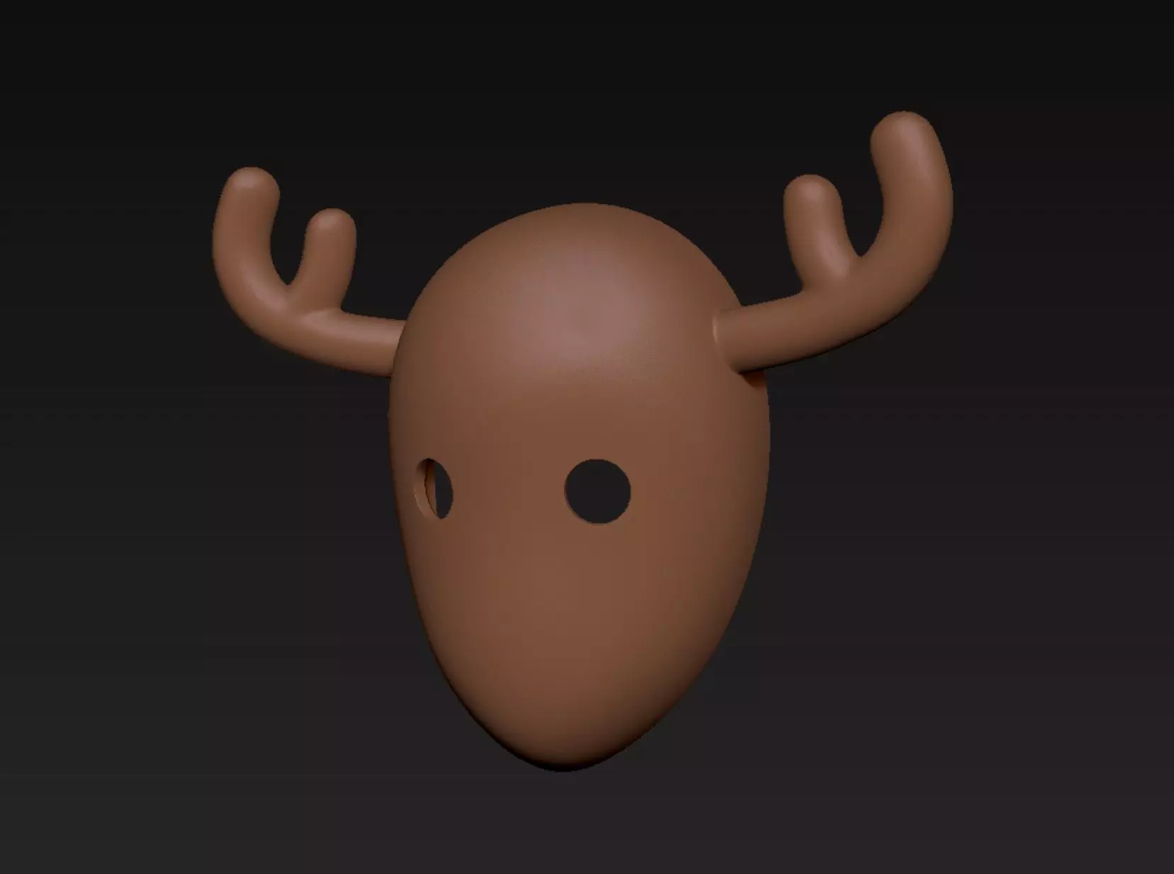 Reindeer Mask 3D print model_0