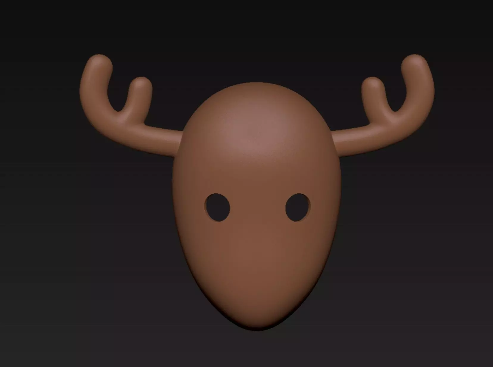 Reindeer Mask 3D print model_1