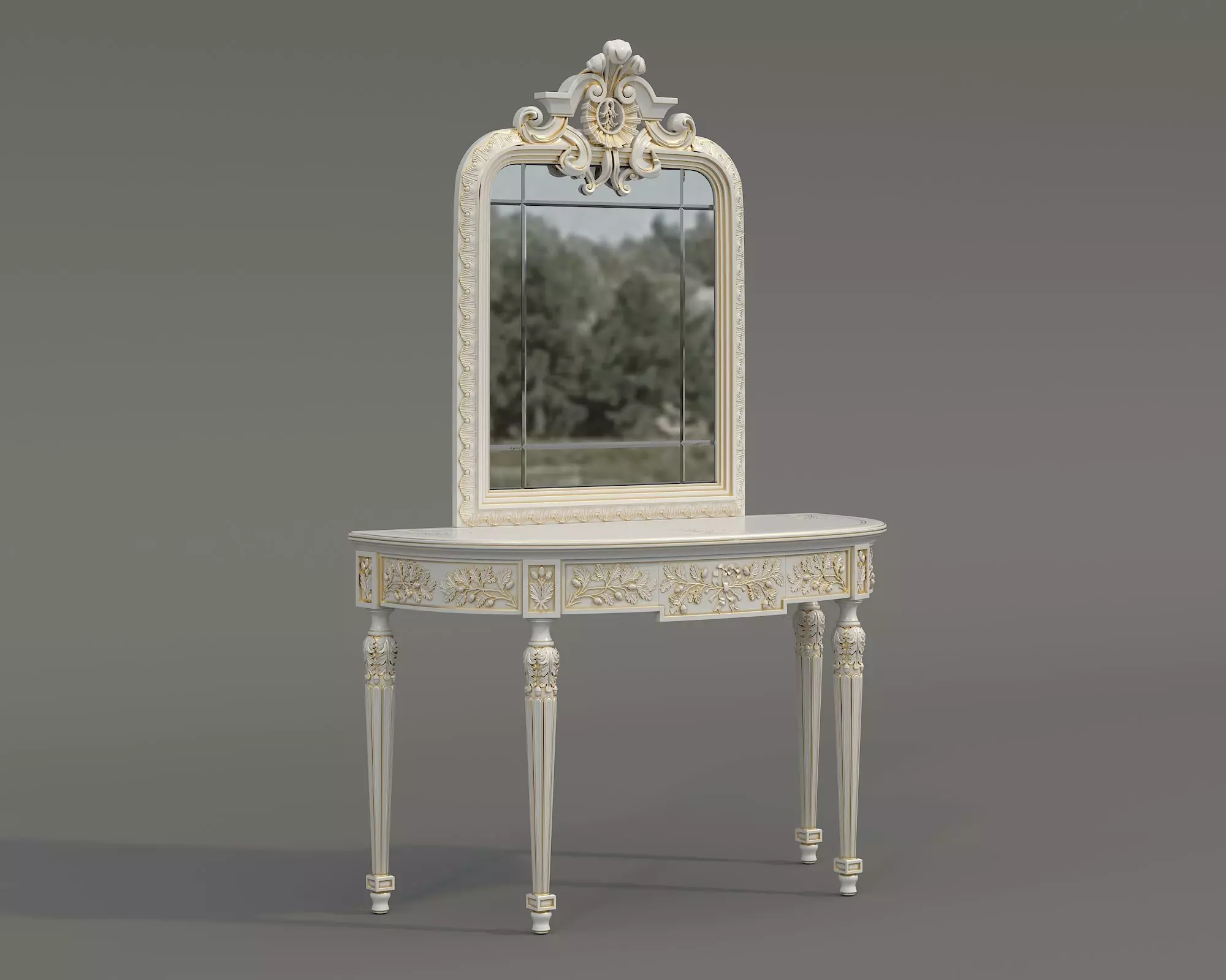 Classic European Style Console Table 21 3D model_0