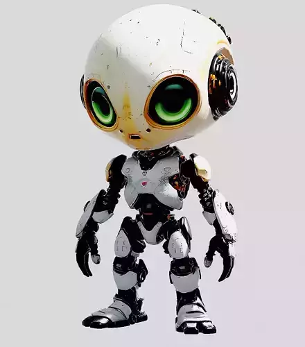 3D Cyborg Alien Character PBR Texture Description